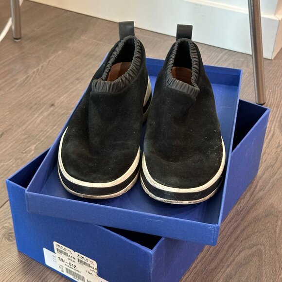 Stuart Weitzman Women's SW-612 Sneaker, Black Suede, 6.5 Medium US - Picture 6 of 7